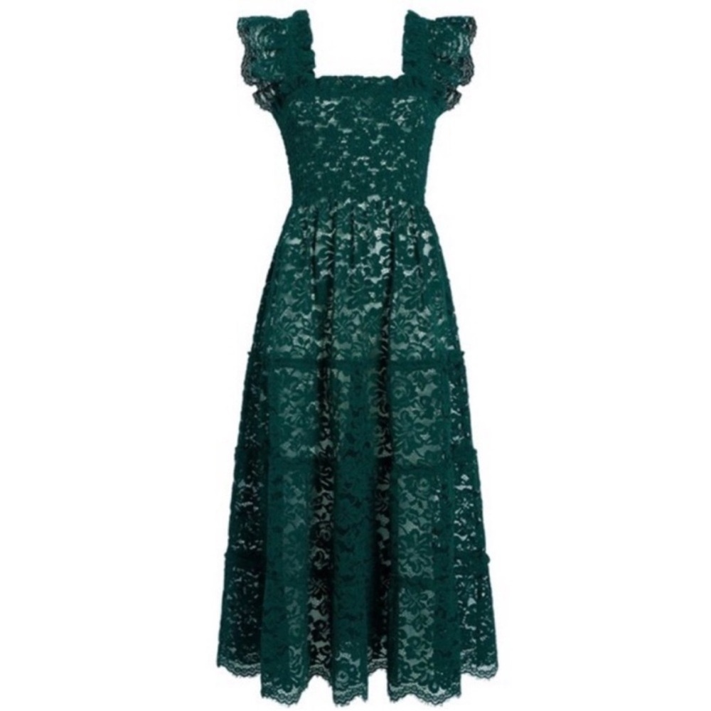 EUC Hill House Green Lace Nap Dress